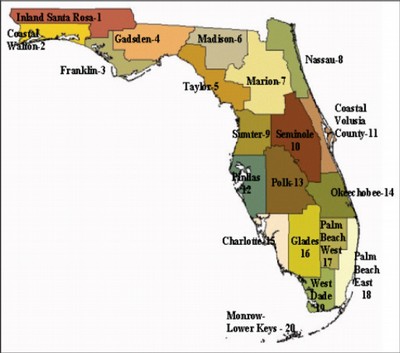Weather Influence Zones in Florida